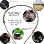 BSGB Fire Starter Paracord Necklace EDC Military Survival Gear Tinder Cord Fire - Image 3