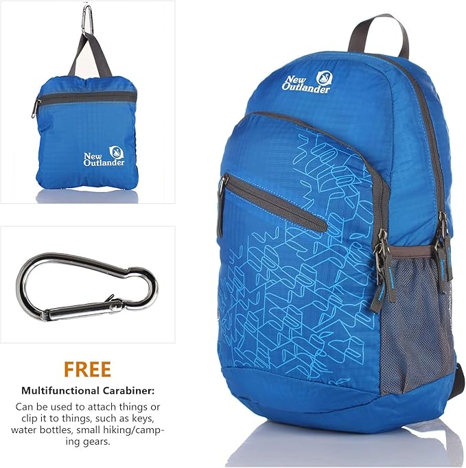 Outlander Packable Handy Lightweight Travel Hiking Backpack Daypack-Dark Blue-L - Image 2