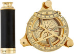 Explorer's Legacy Vintage Brass Compass and Telescope Set - Image 2