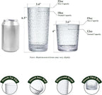 15oz and 22oz Clear Acrylic Glasses Drinkware, Honeycomb Stackable - Image 3