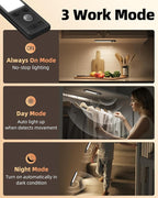 EZVALO 8" Under Cabinet Lighting, 2400mAh USB-C Rechargeable Motion Sensor Light - Image 5