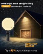 toberich LED Barn Light, 150W 20000LM Yard Area Lights Dusk to Dawn Outdoor - Image 2