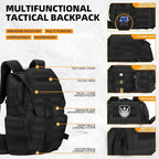 50L Military Tactical Backpack 3 Day Assault Pack Molle Daypack Hiking Backpack - Image 4