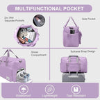 Suruid Gym Bag for Women Men, Travel Duffle Bag Large Capacity Carry On - Image 3