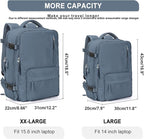 WONHOX Large Travel Backpack Carry on Flight Approved Laptop Work Business - Image 4