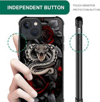for iPhone 15 Plus Case, Entwined Rose Snake Pattern Graphic Design Girl Boy - Image 6