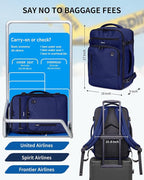 ECOHUB 17" Small Travel Backpack, United Airlines Personal Item Bag 17x10x9 - Image 2
