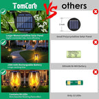 TomCare Solar Lights Outdoor 99 LED Higher & Larger Flickering Flame Solar - Image 2