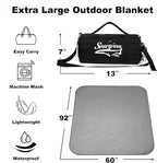 Waterproof Outdoor Blanket 92”X 60” Packable, Stadium Blankets - Image 2