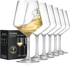 Hlukana Unbreakable Wine Glasses Set of 6, 16 oz Plastic Wine Glasses by Hlukana