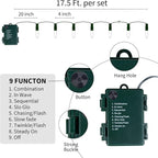 Brightown Battery Operated Christmas Lights 2 Pack 18 Feet 50 LED Clear Mini - Image 4