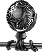 Gaiatop Mini Portable Stroller Fan, Battery Operated Small Clip on, Detachable by GAIATOP