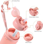 TakeToday Collapsible Water Bottles 21oz, Foldable Platinum Silicone Travel - Image 8