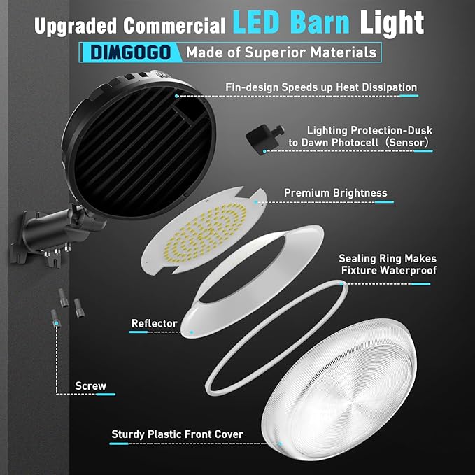 150W LED Barn Light, 20000LM Dusk to Dawn Outdoor Yard Light - Image 8