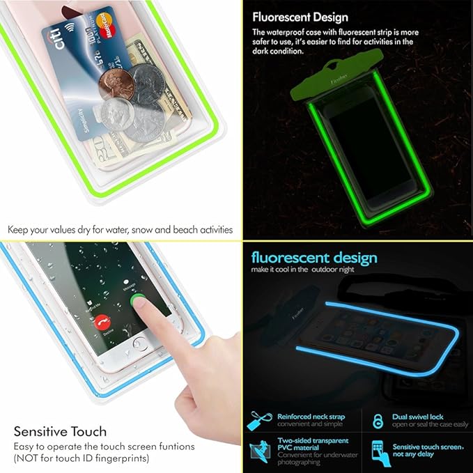 Universal Waterproof Phone Pouch, 4 Pack Waterproof Phone Case - Image 4