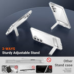 Temdan Designed for Samsung Galaxy S26 Case Clear, Built-in Invisible Kickstand - Image 3