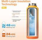 DYSANKY 40 oz Insulated Water Bottle | Thickened Stainless Steel Vacuum Metal | - Image 3