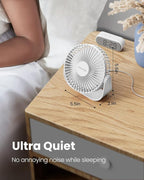 Gaiatop USB Desk Fan, 3 Speeds Strong Airflow, 5.5 Inch Portable 90° Rotate - Image 3