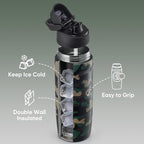 Fijinhom 24 oz Insulated Water Bottle, Stainless Steel Sports Water Bottle - Image 5
