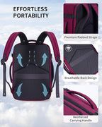 ECOHUB 17" Small Travel Backpack, United Airlines Personal Item Bag 17x10x9 - Image 5