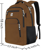 Volher Laptop Backpack, Business Travel Anti Theft Slim Durable Laptops Backpack - Image 3