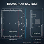 Namunanee Outdoor Electrical Junction Box, ABS Water Resistant Enclosure - Image 6