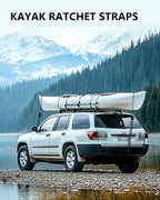 Kayak Straps Tie Downs 4 Pack, Roof Rack Straps Adjustable Ratchet Tie Down - Image 6