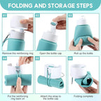 LemonRoad 2 Pcs 26 oz Silicone Collapsible Water Bottle, Portable Foldable - Image 7