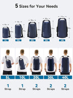 HEETA Waterproof Dry Bag for Women Men, 5L/10L/20L/30L/40L Roll Top Lightweight - Image 2