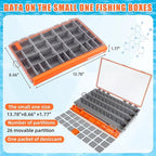 Junkin 6 Pack 3700 Fishing Tackle Boxes Waterproof, Large Orange Lure Organizer - Image 2