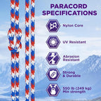 TECEUM Reflective Paracord Rope 1000 – 1000ft/200ft/100ft/50ft – 40+ Colors – - Image 3
