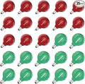 Meconard G40 Colored LED String Light Bulbs, Shatterproof LED 1 Watt Globe by Meconard