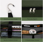 Surblue Hanging Closet Storage Bag Collapsible 3-Shelf Washable Oxford Fabric - Image 6