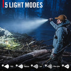 Coast PX200R 2000 Lumen Rechargeable LED Flashlight, Twist Focus, 2-Position - Image 5