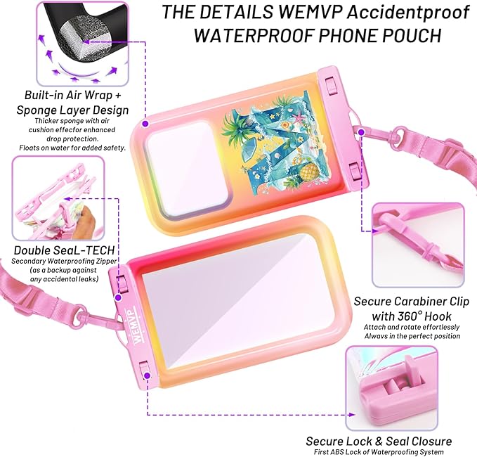 Personalized Initial Waterproof Phone Pouch Case - Image 3