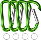 sprookber 4" & 5" Extra Large Aluminum Carabiner D Ring, Caribeener Clips by Sprookber