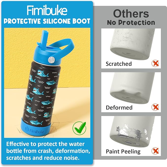 Fimibuke Kids Insulated Water Bottle, 18oz BPA FREE Kids Cups - Image 5