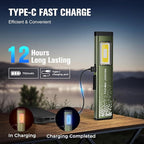 RECHOO Flat EDC Flashlight Rechargeable, 8-Mode Slim Pocket Flashlight - Image 4