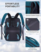 ECOHUB 17" Small Travel Backpack, United Airlines Personal Item Bag 17x10x9 - Image 5