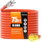 75 FT Outdoor Extension Cord Waterproof, 16/3 Gauge Heavy Duty 3 Prong Power by Unknown