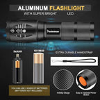 Pocketman LED Tactical Flashlight Super Bright LED Flashlights Portable Outdoor - Image 2