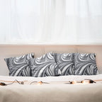 Ambesonne Abstract Throw Pillow Cushion Case Pack of 4, Mix of White and Black - Image 6