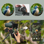 12x50 Monocular Telescope with Smartphone Adapter and Tripod, High-Power - Image 2