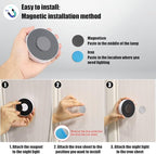 8 LEDs Motion Sensor Light Indoor, Night Light USB Rechargeable, 3 Light Modes - Image 4