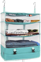 Surblue Hanging Closet Storage Bag Collapsible 3-Shelf Washable Oxford Fabric by SURBLUE
