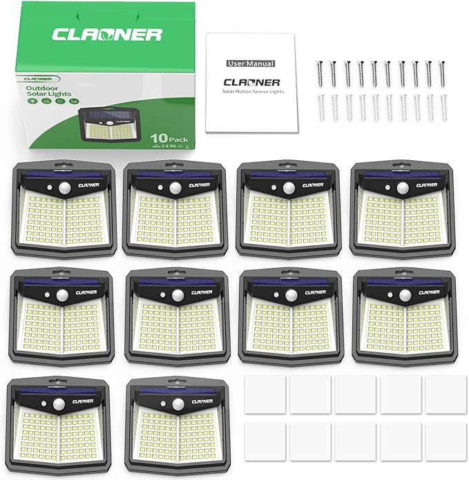 CLAONER Solar Lights Outdoor, Motion Sensor Lights 3 Working Modes - Image 8