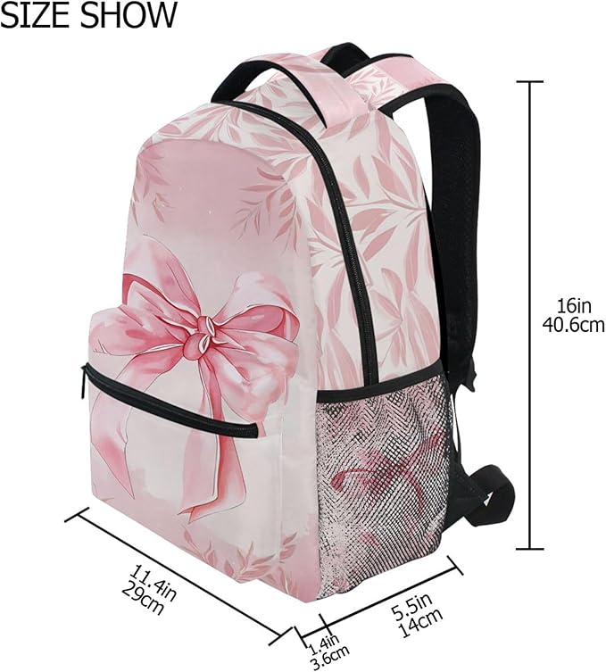 Wamika Pink Bow Girls Backpack Cowgirl Boots School Backpacks Boys Kids - Image 2
