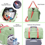 Suruid Travel Duffel Bag with Shoes Compartment Sports Gym Bag with Dry Wet - Image 3
