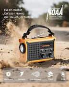 Emergency Weather Radio with Large Solar Panel, Efficient Hand Crank & Real - Image 7