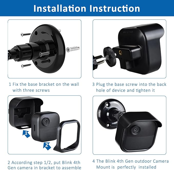 GoHonor All New Blink Outdoor 4th Gen Camera Mounting Brackets, 5 Pack - Image 6